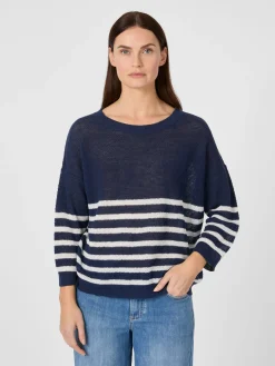 Les Racines du Ciel Damen-Strickshirt gestreift Sale