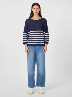 Les Racines du Ciel Damen-Strickshirt gestreift Sale