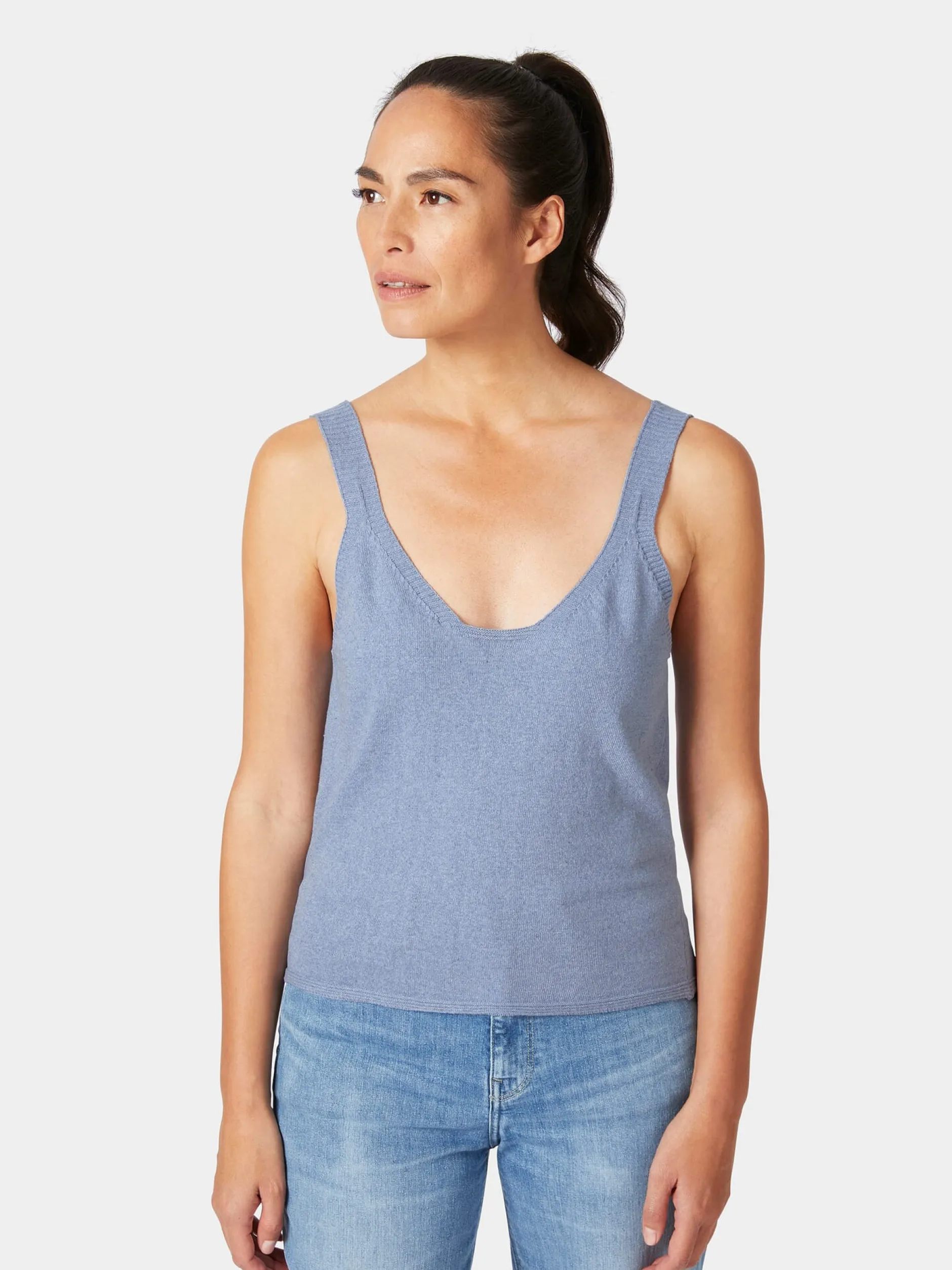 Rifò Damen-Stricktop Hellblau New