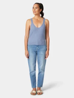 Rifò Damen-Stricktop Hellblau New