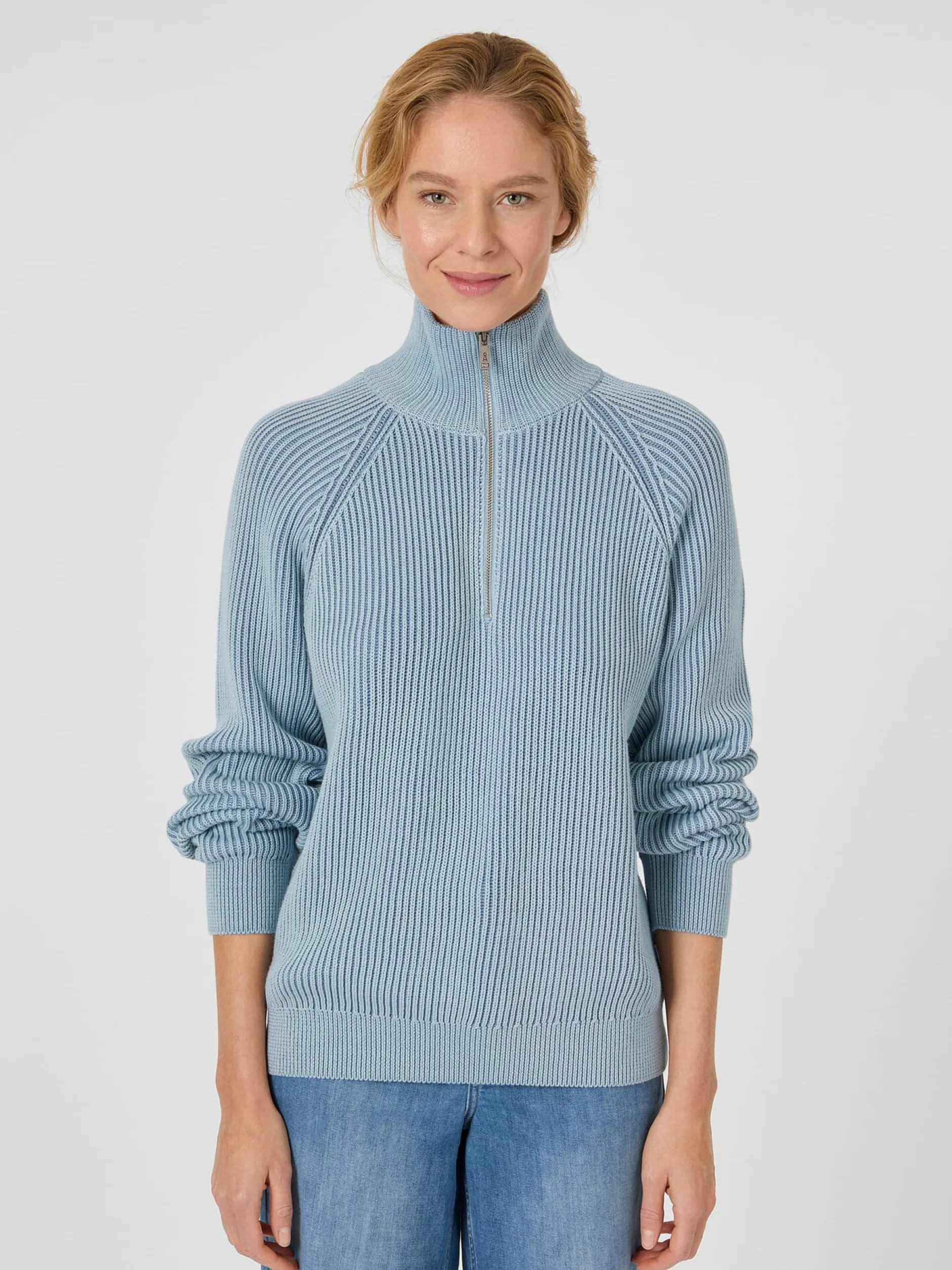 Armedangels Damen-Stricktroyer Hellblau New