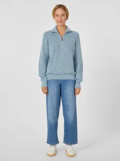 Armedangels Damen-Stricktroyer Hellblau New