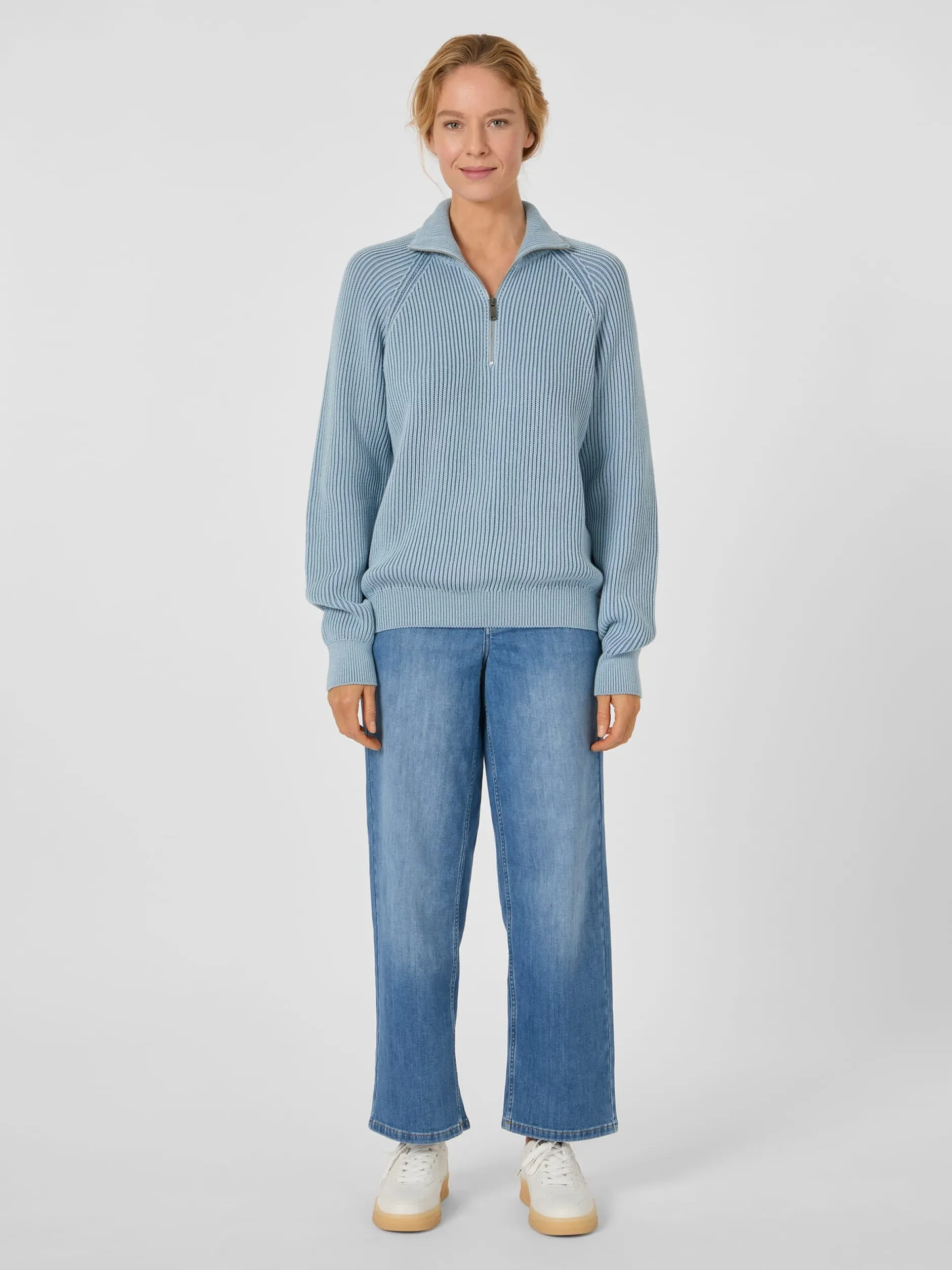 Armedangels Damen-Stricktroyer Hellblau New