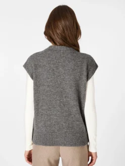 Les Racines du Ciel Damen-Strickweste Alpaka Taupe Online