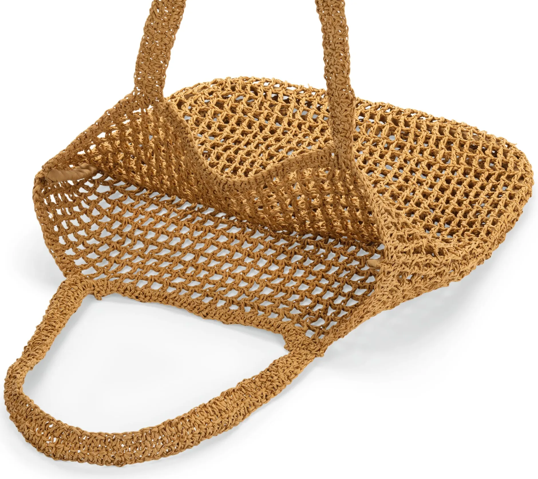 CARE BY ME Damen-Tote Bag Raffia, natur Hot