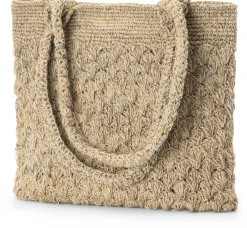 CARE BY ME Damen-Totebag gehäkelt, natur Hot