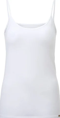 Comazo Damen-Unterhemd Spaghettiträger Weiß Discount