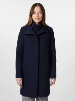 LANIUS Damen-Walkmantel Dunkelblau Best