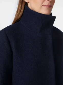 LANIUS Damen-Walkmantel Dunkelblau Best