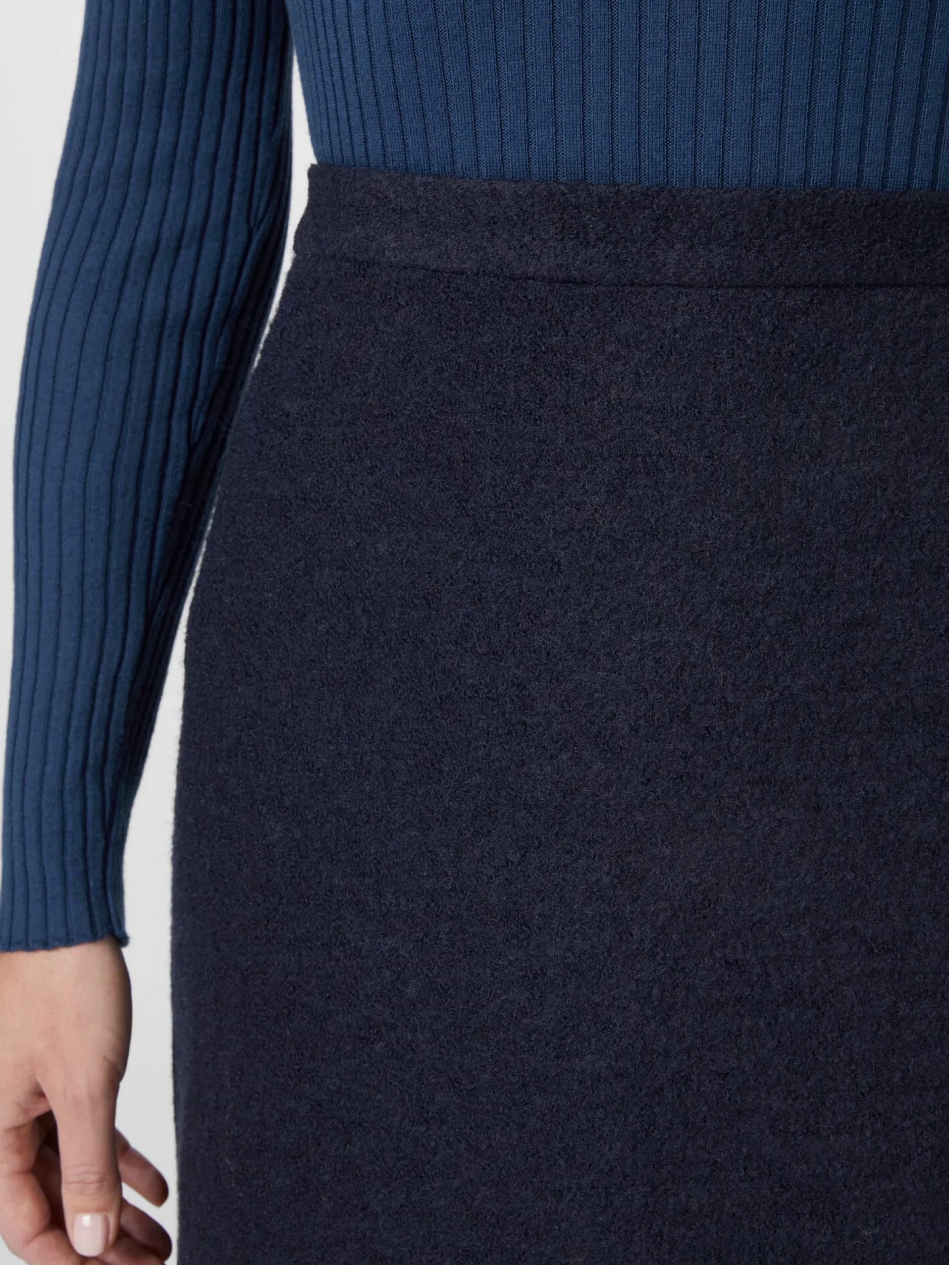 LANIUS Damen-Walkrock kurz Dunkelblau