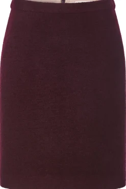 LANIUS Damen-Walkrock kurz Bordeaux Online