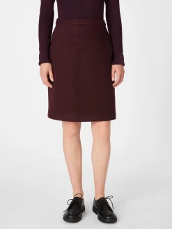 LANIUS Damen-Walkrock kurz Bordeaux Online