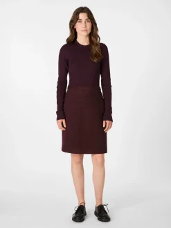 LANIUS Damen-Walkrock kurz Bordeaux Online