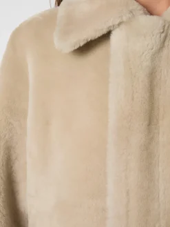 Wunderfell Damen-Wendejacke Lammfell Hellgrau Clearance