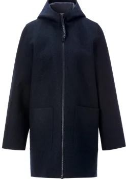 LangerChen Damen-Wollparka Navy Discount