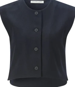 Christiane Strobel Damen-Wollweste Dunkelblau Hot