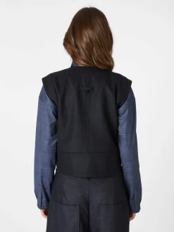 Christiane Strobel Damen-Wollweste Dunkelblau Hot