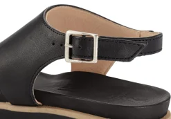 Werner Schuhe Damen-Zehenstegsandale Schwarz Hot