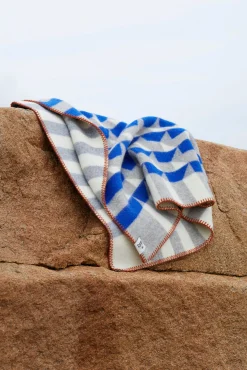 Røros Tweed Decke Kvam Blau Clearance