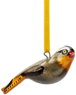 Mifuko Dekovogel Holz handgeschnitzt New