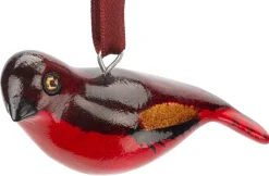 Mifuko Dekovogel Holz handgeschnitzt New