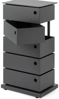 Dottus Trade Drehladen-Container Stahlblech 5-fach anthrazit Outlet