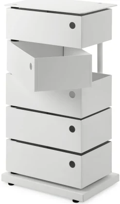 Dottus Trade Drehladen-Container Stahlblech 5-fach weiß