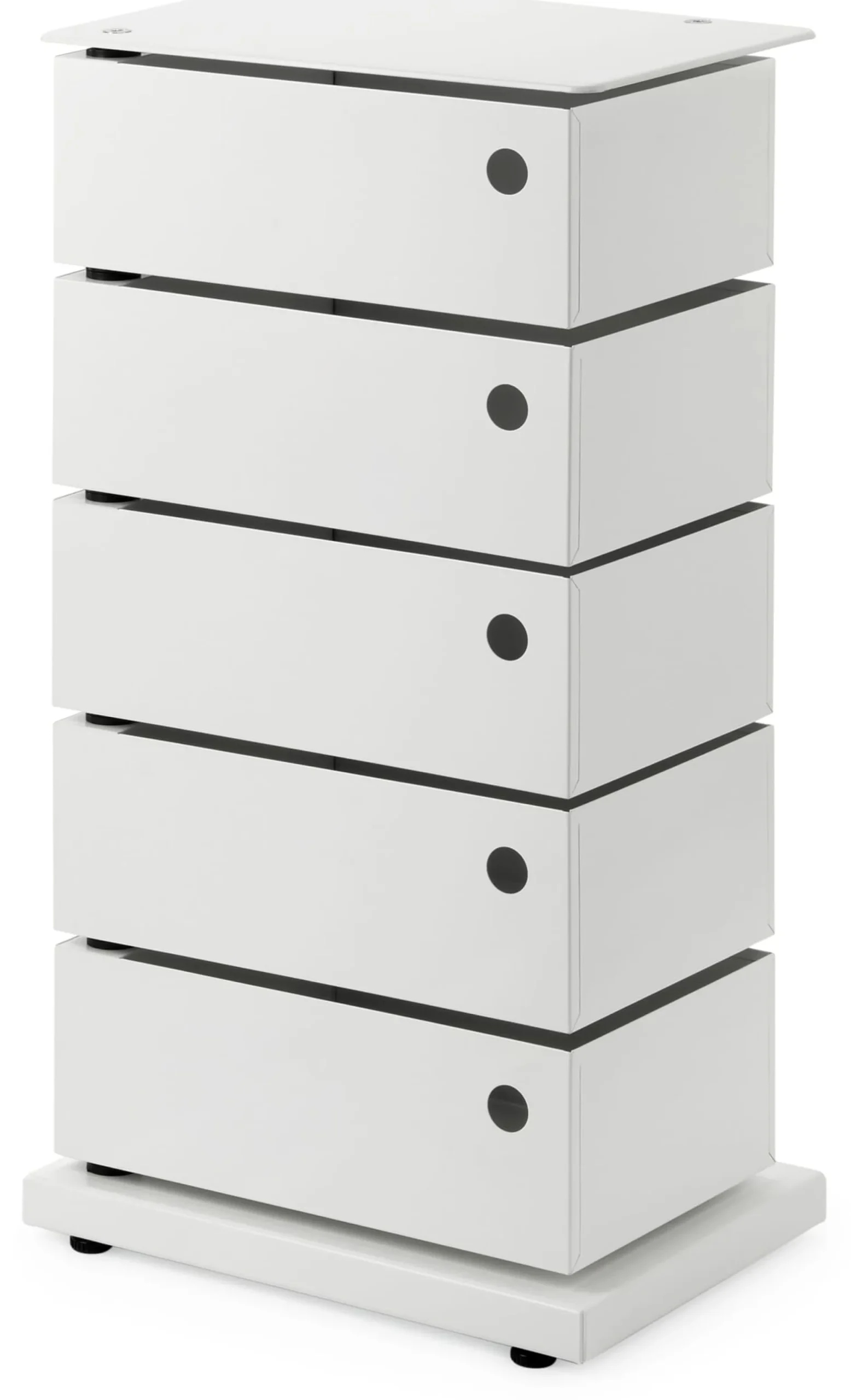 Dottus Trade Drehladen-Container Stahlblech 5-fach weiß