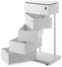 Dottus Trade Drehladen-Container Stahlblech 5-fach weiß