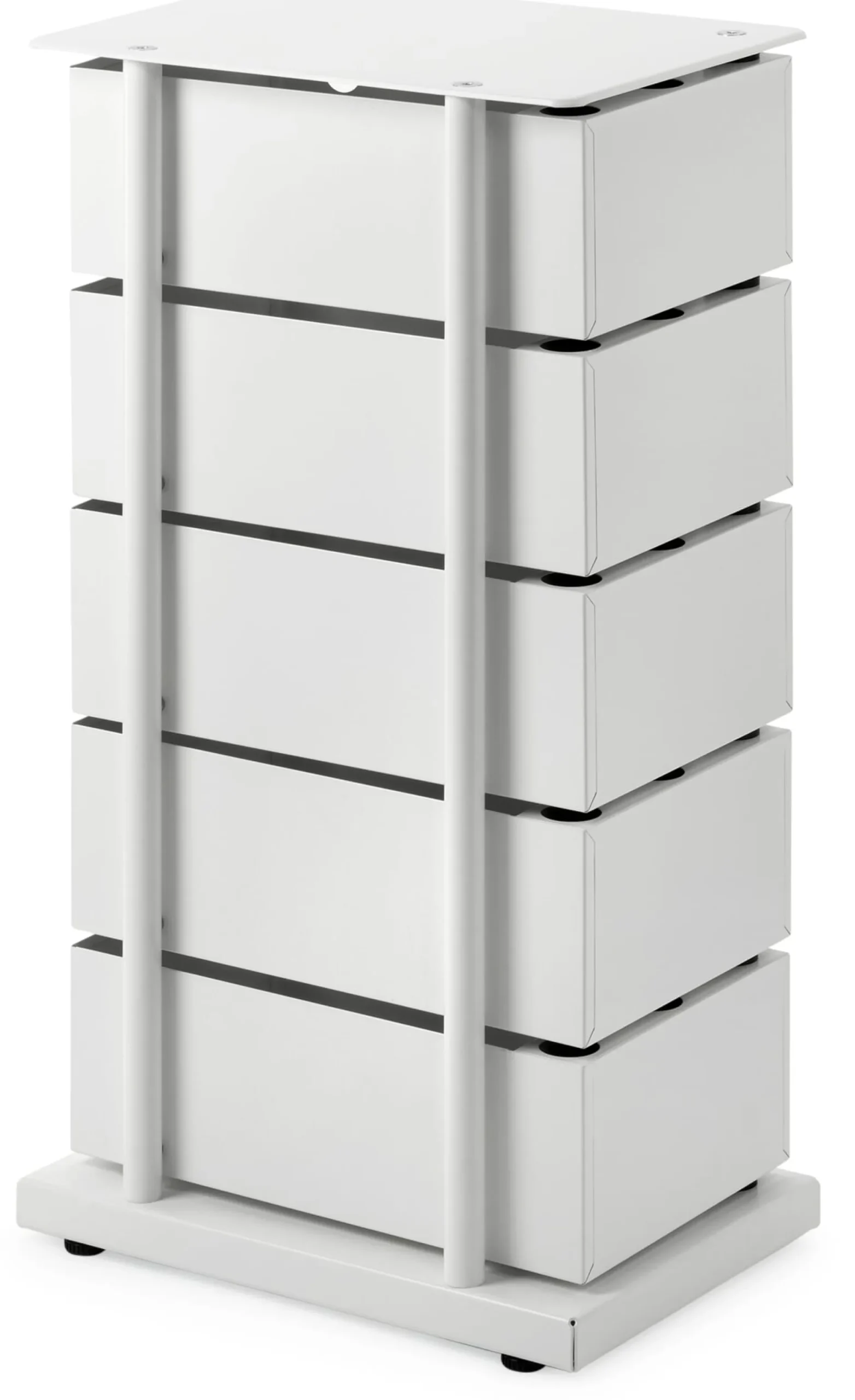 Dottus Trade Drehladen-Container Stahlblech 5-fach weiß