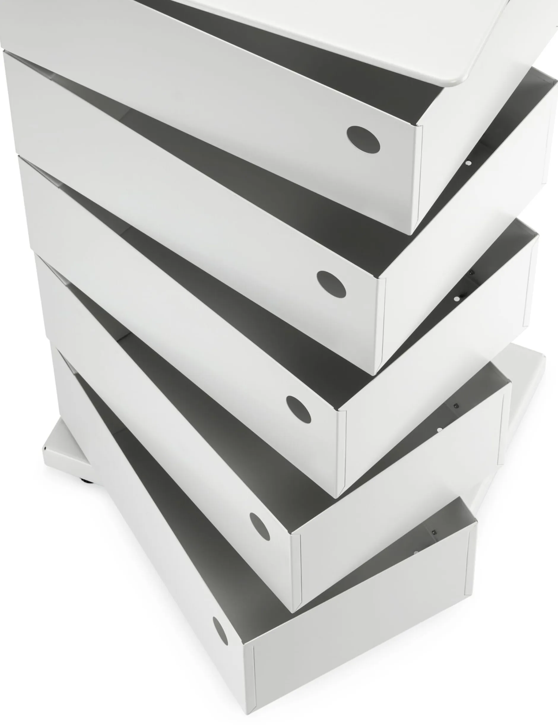 Dottus Trade Drehladen-Container Stahlblech 5-fach weiß