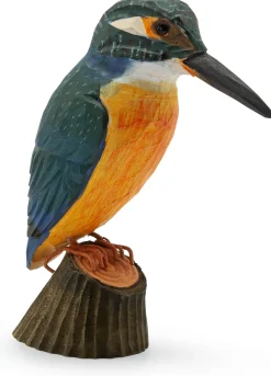 Wildlife Garden Eisvogel Lindenholz handgeschnitzt Online