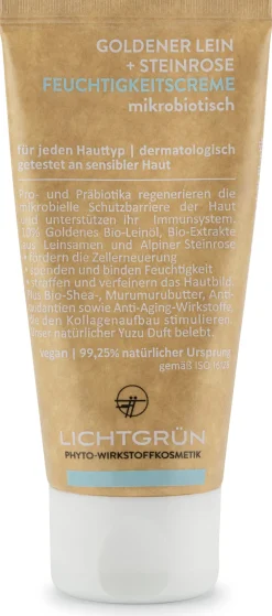 LICHTGRÜN® Feuchtigkeitscreme Goldener Lein und Steinrose New