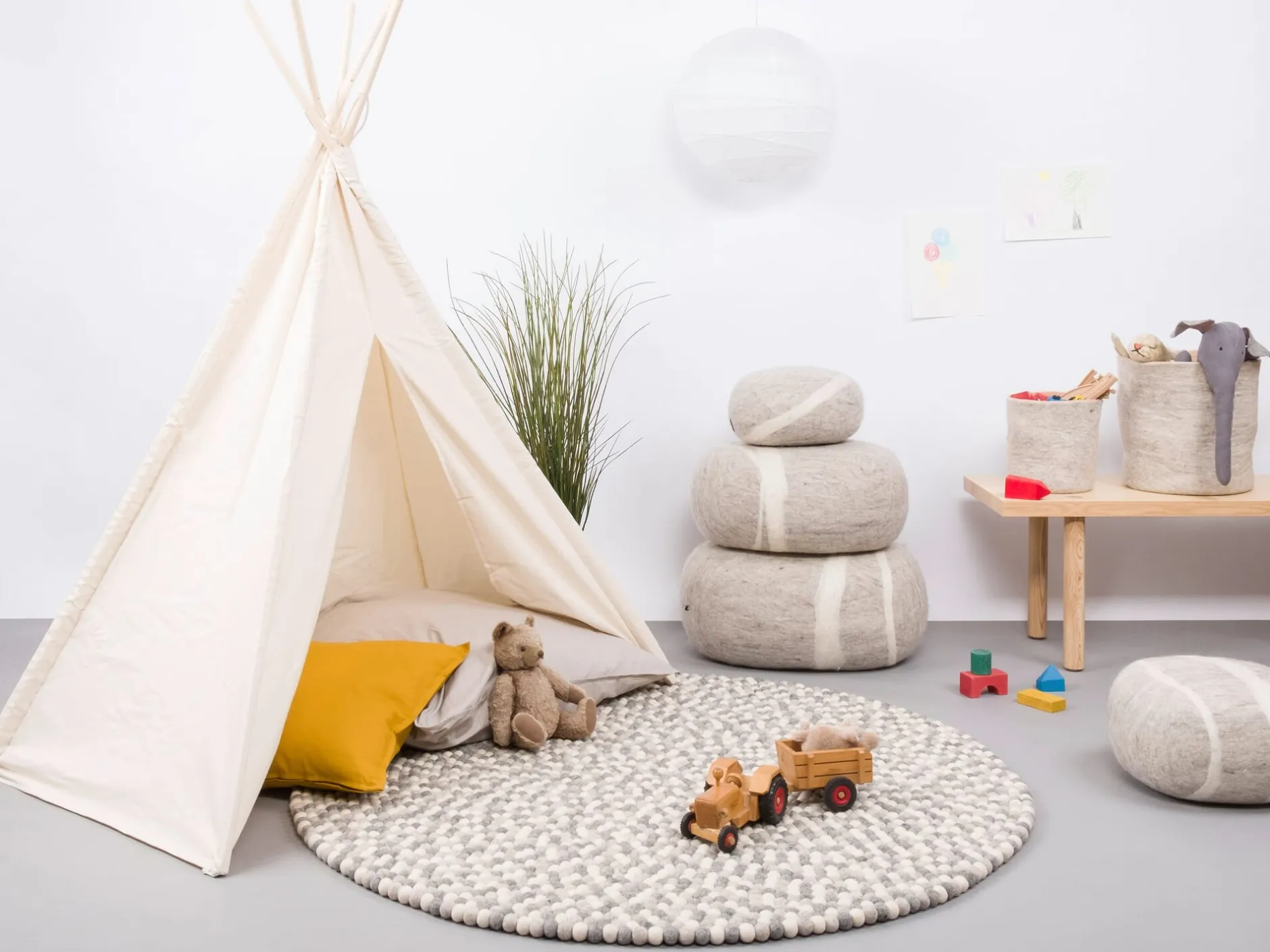 myfelt Filzkugelteppich New