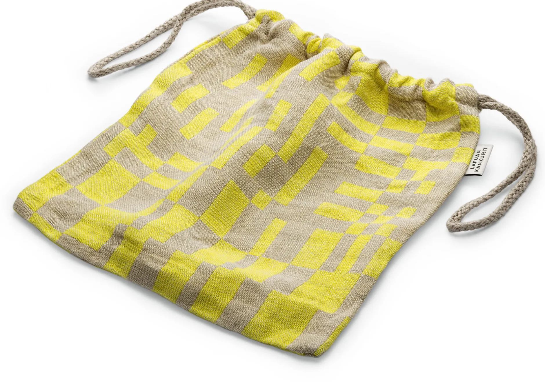 Lapuan Kankurit Finnischer Leinenbeutel Würfelmuster
