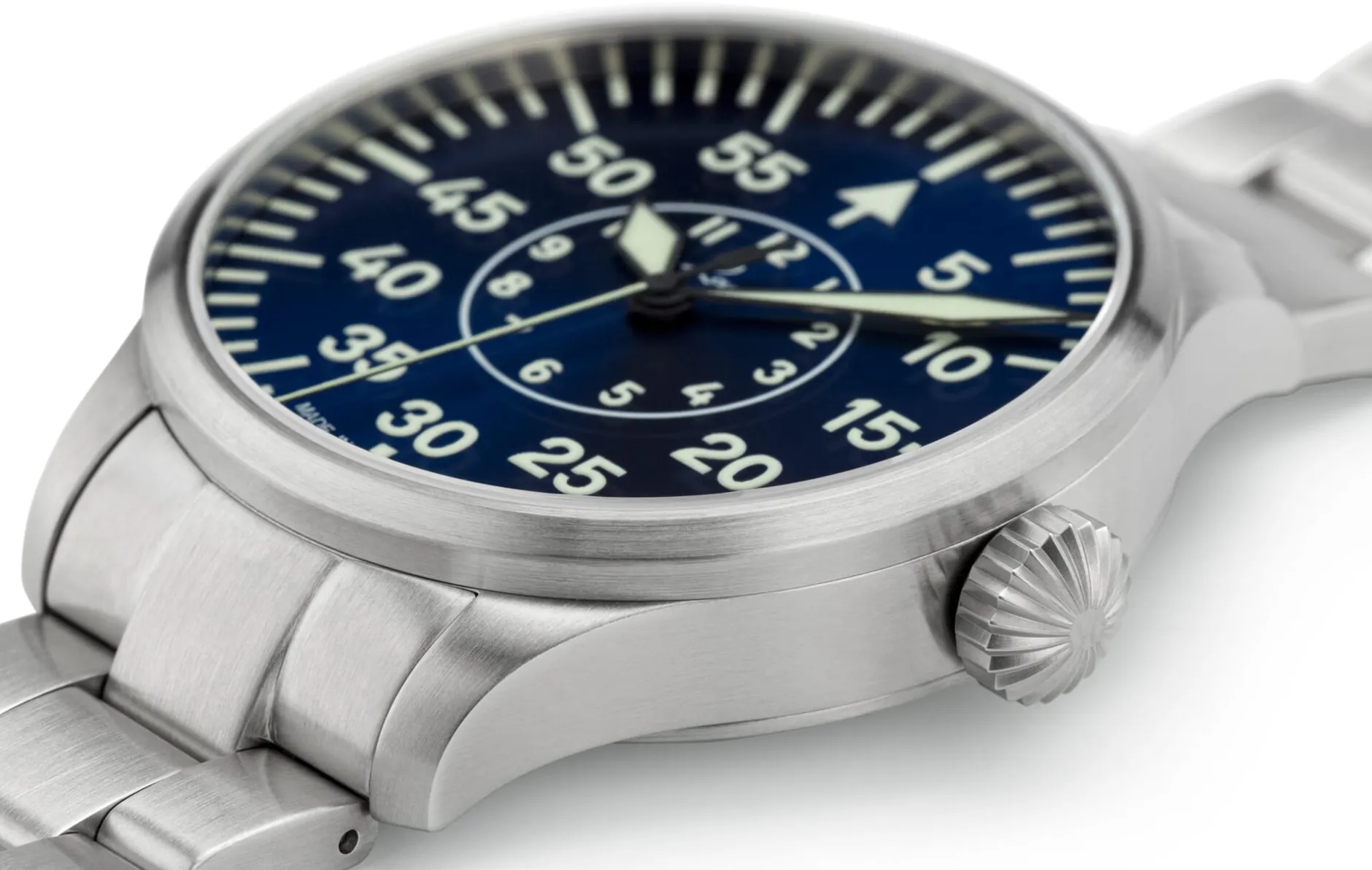 Laco Uhrenmanufaktur Fliegeruhr Basis Aachen Blaue Stunde Ø 42 mm Automatik Best