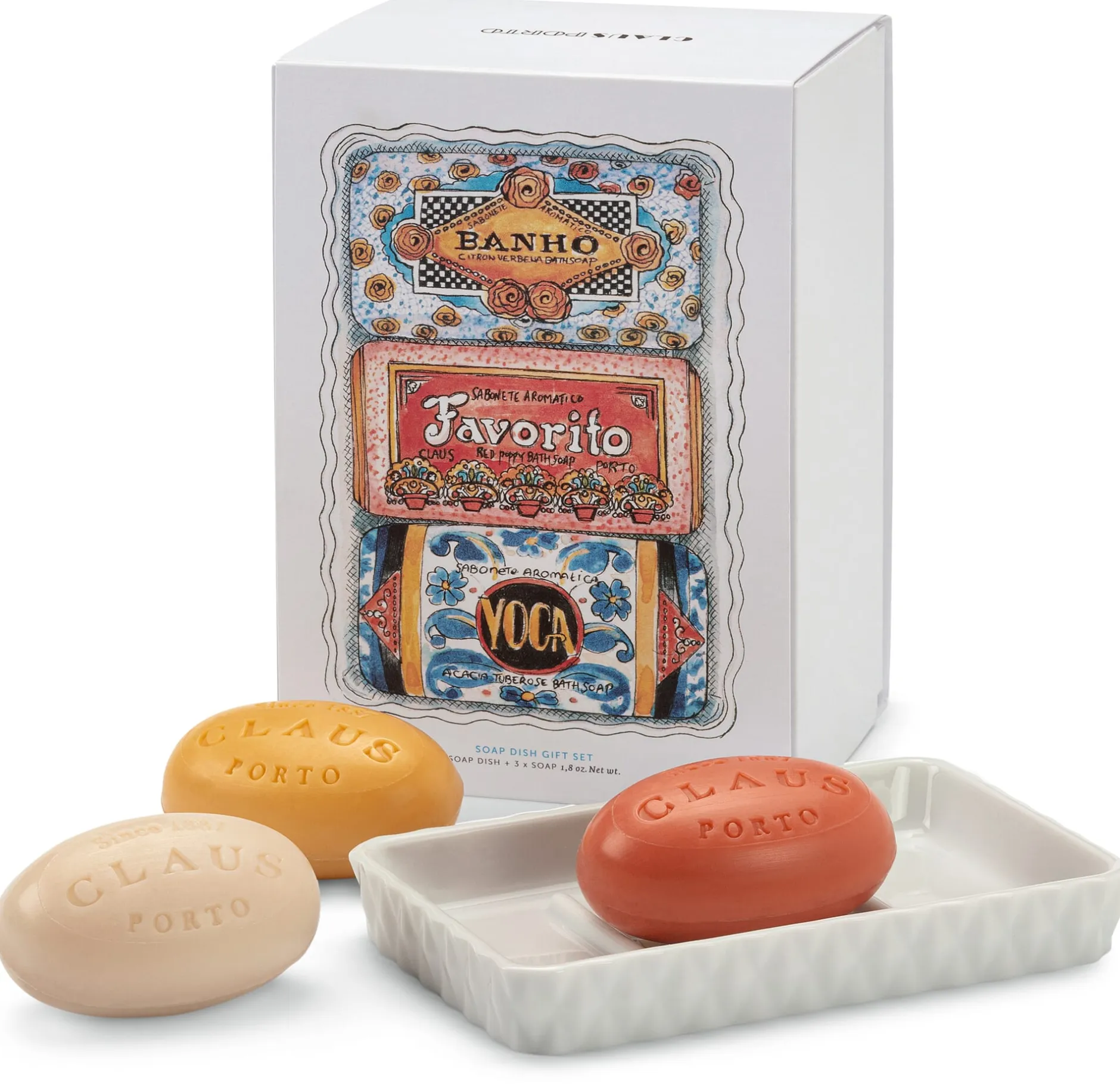 Claus Porto Geschenkset Seifen mit Seifenschale Best