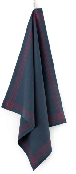 Leinenweberei Vieböck Geschirrtuch Baumwolle dunkelblau Hot