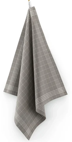 Leinenweberei Vieböck Geschirrtuch Baumwolle kariert Hellgrau Clearance