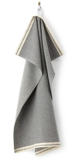 Framsohn Geschirrtuch Fischgrat Grau Online