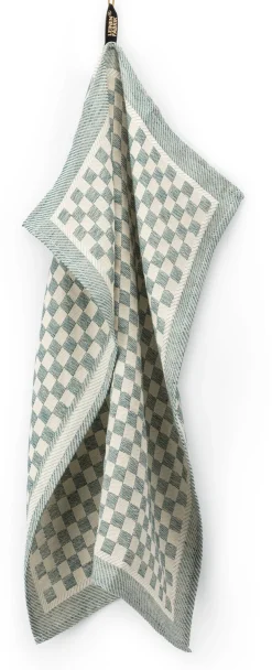 Seegers & Sohn Geschirrtuch Halbleinen Karo Petrol Discount