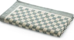 Seegers & Sohn Geschirrtuch Halbleinen Karo Petrol Discount