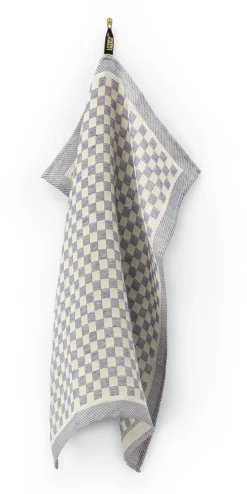 Seegers & Sohn Geschirrtuch Halbleinen Karo Blau