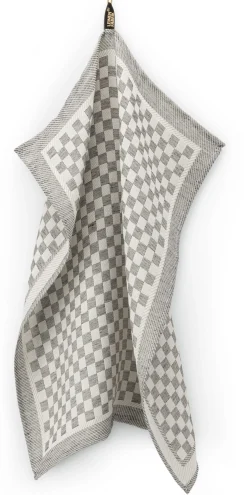 Seegers & Sohn Geschirrtuch Halbleinen Karo Schwarz