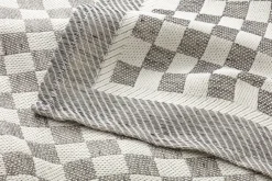 Seegers & Sohn Geschirrtuch Halbleinen Karo Schwarz