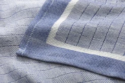 Seegers & Sohn Geschirrtuch Halbleinen Streifen Blau Sale