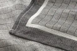 Seegers & Sohn Geschirrtuch Halbleinen Streifen Schwarz Hot