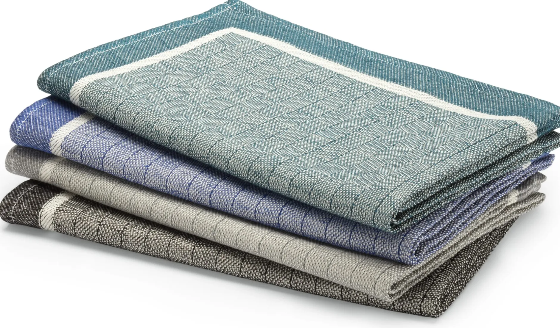 Seegers & Sohn Geschirrtuch Halbleinen Streifen Schwarz Hot