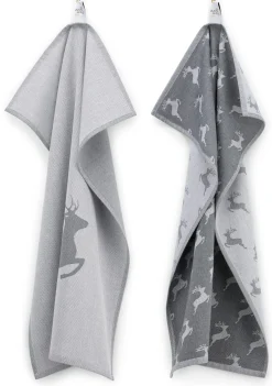 Framsohn Geschirrtuch Hirsch Grau Hot
