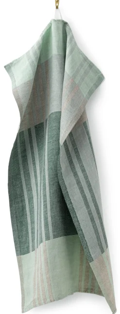Lapuan Kankurit Geschirrtuch Leinen gestreift Grün Clearance